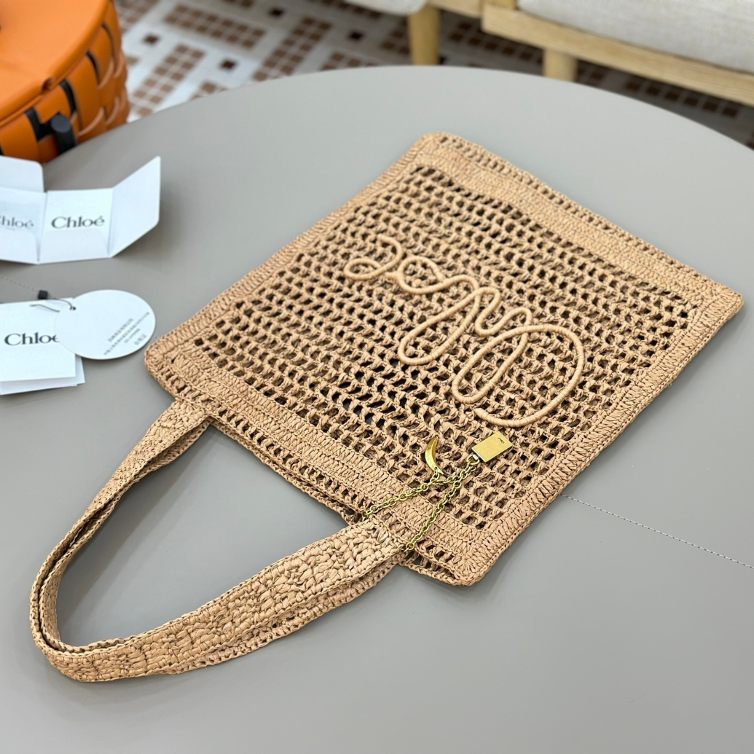 CARTERA CHLOÉ SUMMER PLÁTANO DE RAPHIA
