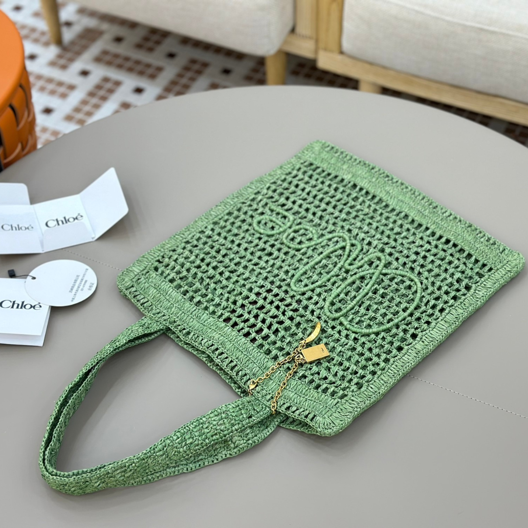 CARTERA CHLOÉ SUMMER PLÁTANO DE RAPHIA