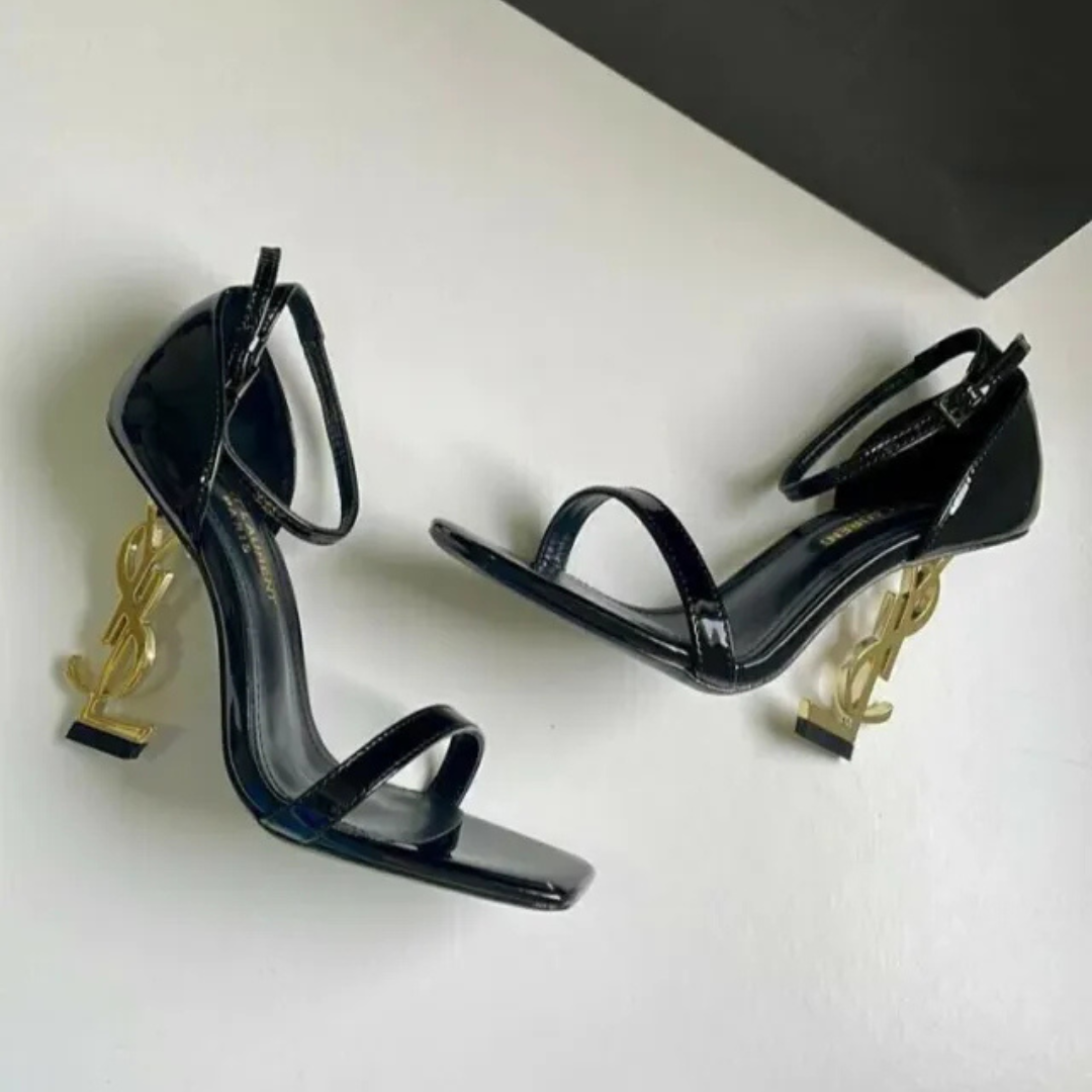 KIT DE FIRMA DE YSL: CARTERA LOULOU Y SANDALIAS OPYUM