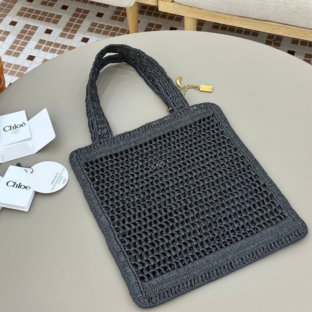 CARTERA CHLOÉ SUMMER PLÁTANO DE RAPHIA