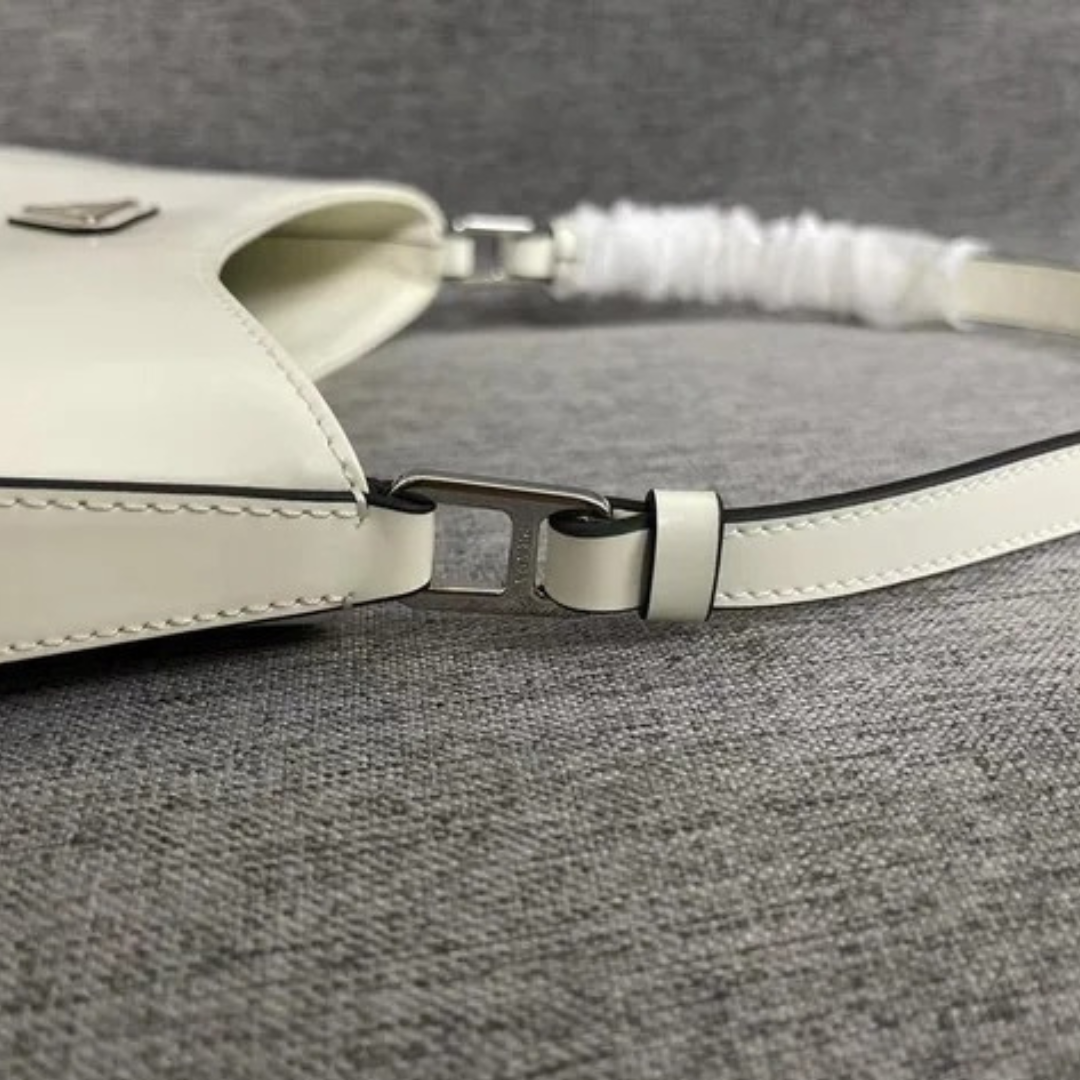 CARTERA DE HOMBRO PRADA CLEO DE PIEL CEPILLADA