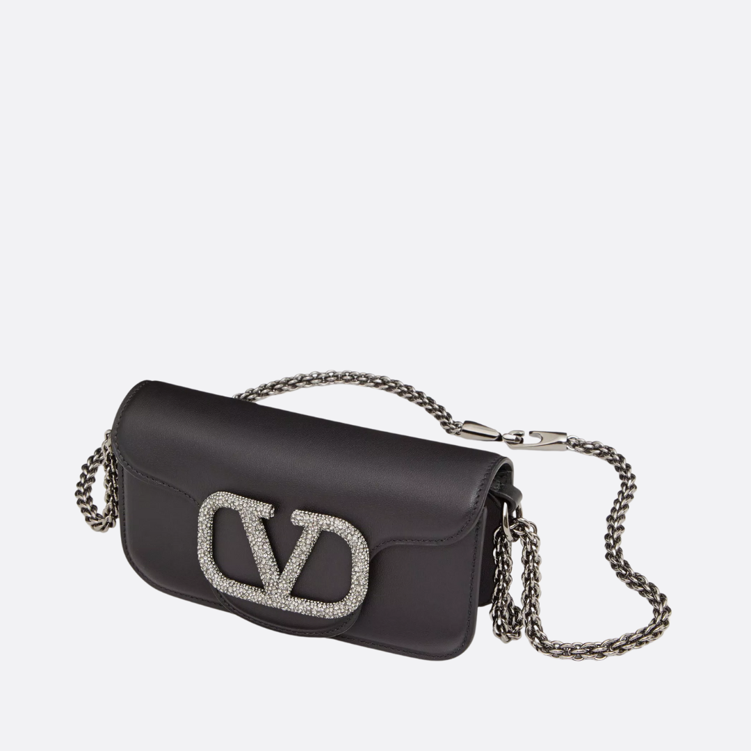 CARTERA DE HOMBRO PEQUEÑO LOCÒ DE VALENTINO GARAVANI CON LOGO DE JOYERÍA