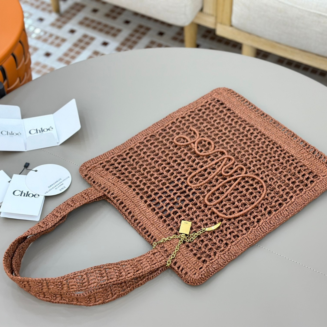 CARTERA CHLOÉ SUMMER PLÁTANO DE RAPHIA